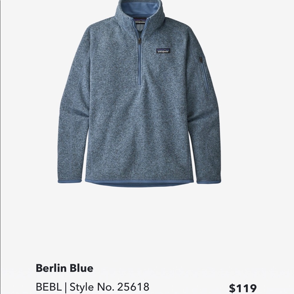 Patagonia Better Sweater Quarter Zip Fleece Size M